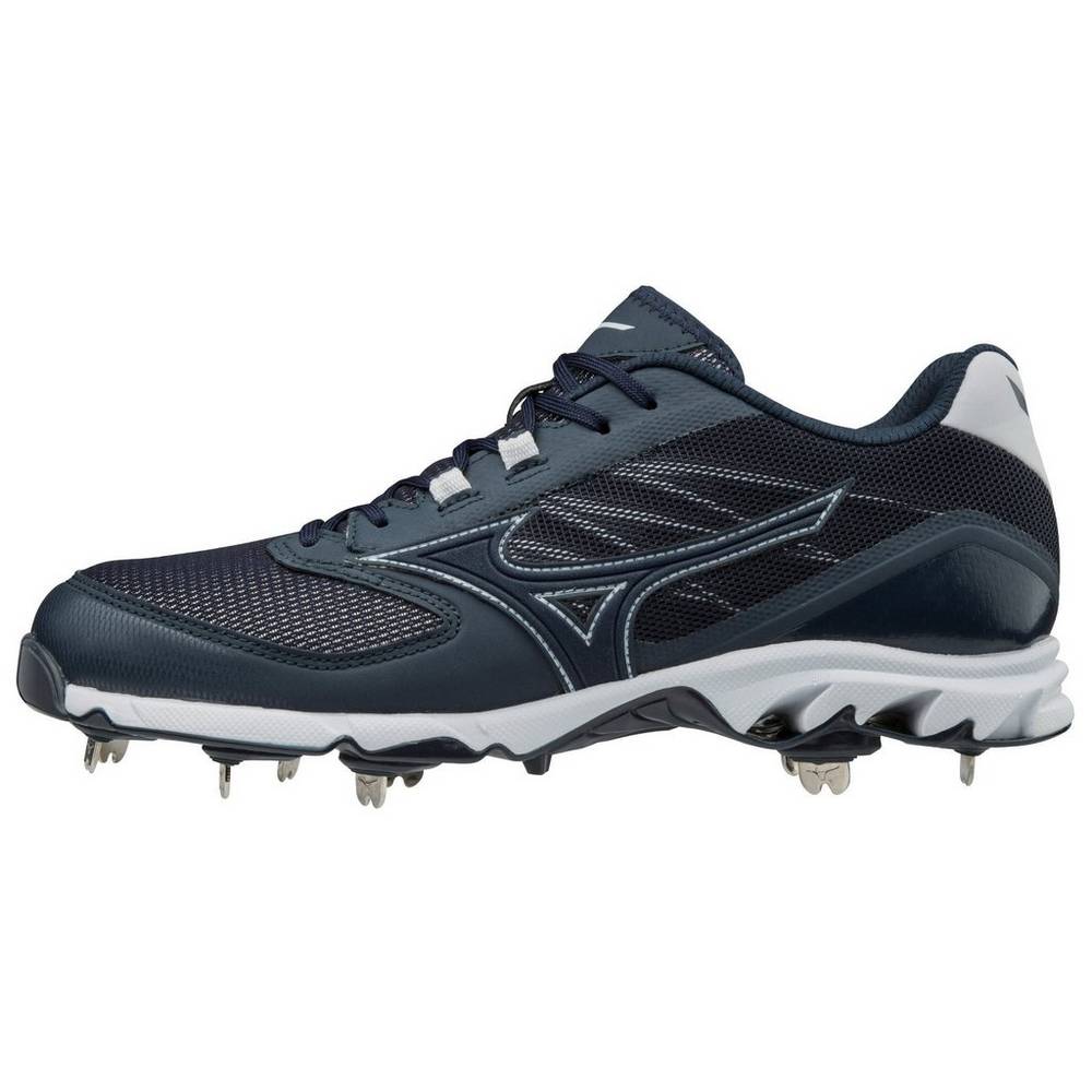 Panske Botasky Mizuno 9-Spike Dominant 2 Nizke Metal Námornícka Modrá/Biele Vypredaj FOXP40827